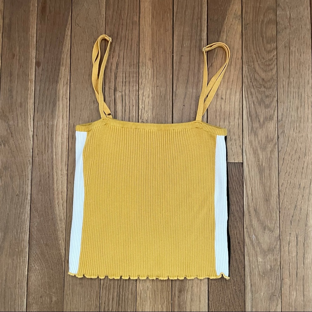 Yellow crop Tank top